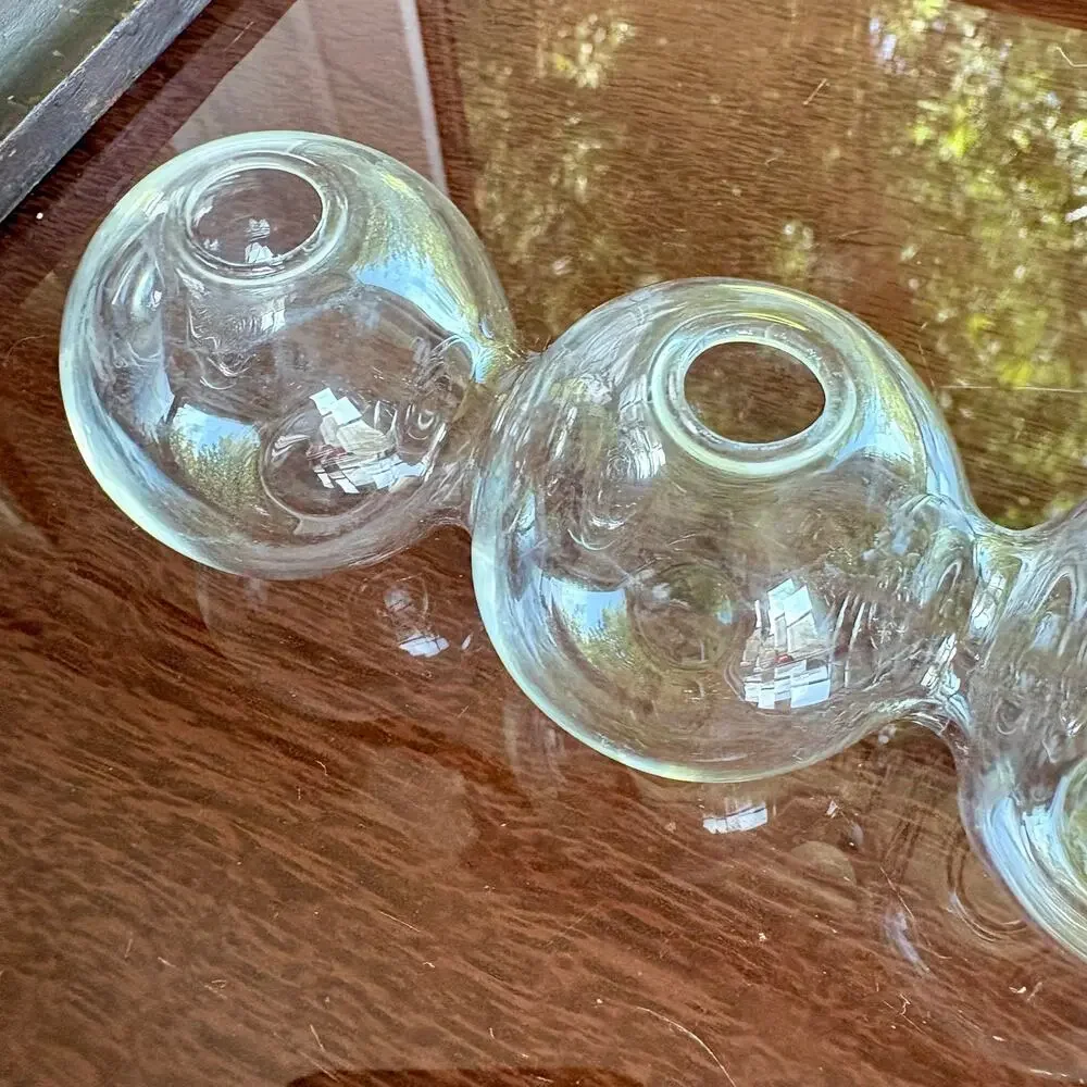 Blown Glass 6-Hole Bud Vase Propagation Tube, 10”